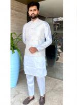 Banglori Silk Sky Blue Traditional Wear Sequins Work Readymade Kurta Pyjama